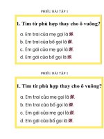 Phiếu bài tập 1 chính tả