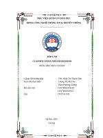 Báo cáo classification and regression môn học máy cơ bản