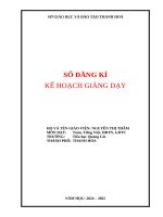 Sổ kế hoạch giảng dạy  huynh
