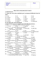 Practice test unit 8