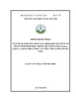 Đinh minh nhật xây dựng phương pháp xác Định một số chất có hoạt tính sinh học trong bồ công anh (lactuca indica l ) bằng hplc phục vụ tiêu chuẩn hóa dược liệu luận văn thạc sĩ dược học