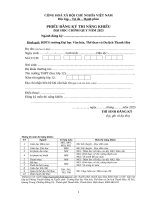 Phiếu Đăng ký thi năng khiếu (1)