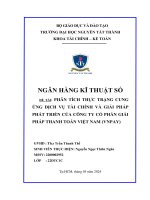 Phân tích thực trạng cung Ứng dịch vụ tài chính và giải pháp phát triển của công ty cổ phần giải pháp thanh toán việt nam (vnpay)