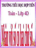 BÀI GIẢNG TOÁN LỚP 4: NHÂN VỚI SỐ CÓ HAI CHỮ SỐ