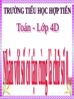 BÀI GIẢNG TOÁN LỚP 4: NHÂN VỚI SỐ CÓ TẬN CÙNG LÀ CHỮ SỐ 0