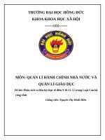 Thảo luận quản lí hành chính