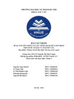Đề tài nguyên nhân của sự vênh lệch giữa bản dịch thơ nước ngoài và nguyên tác học phần những vấn Đề tiếp nhận văn học nước ngoài
