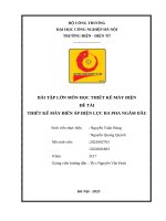 Bài tập lớn môn học thiết kế máy Điện Đề tài thiết kế máy biến Áp Điện lực ba pha ngâm dầu