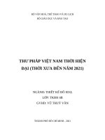 Thư pháp việt nam thời hiện Đại (thời xưa Đến năm 2021)