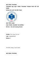 Học phần nghiệp vụ buồng Đề tài  vệ sinh buồng khách