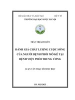 Trần thị kim liên Đánh giá chất lượng cuộc sống của người bệnh phổi mô kẽ tại bệnh viện phổi trung Ương luận văn thạc sĩ dược học