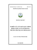 Trương thị thuỷ nghiên cứu xây dựng quy trình Định lượng acyclovir bằng phương pháp quang phổ raman luận văn thạc sĩ dược học