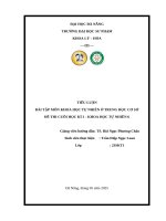 Tiểu luận bài tập môn khoa học tự nhiên Ở trung học cơ sở Đề thi cuối học kì i – khoa học tự nhiên 6