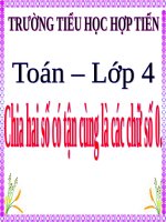 BÀI GIẢNG TOÁN LỚP 4: CHIA CHO SỐ CÓ HAI CHỮ SỐ