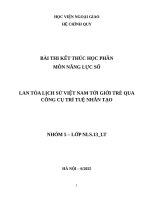 Môn năng lực số lan tỏa lịch sử việt nam tới giới trẻ qua công cụ trí tuệ nhân tạo