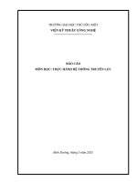 Báo cáo môn học thực hành hệ thống truyền lực