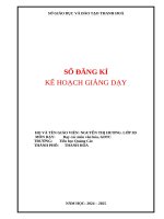 Sổ kế hoạch giảng dạy  nguyễn hương 3d