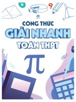 Công thức giải nhanh toán THPT