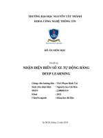 Đồ Án môn học tên Đề tài nhận diện biển số xe tự Động bằng deep learning