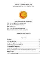 Báo cáo thực tập tốt nghiệp Đơn vị thực tập khách sạn hùng vương