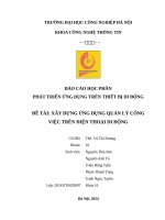 Phát triển Ứng dụng trên thiết bị di Động Đề tài xây dựng Ứng dụng quản lý công việc trên Điện thoại di Động