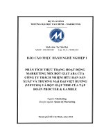 Phân tích thực trạng hoạt Động marketing mix bột giặt aba của công ty trách nhiệm hữu hạn sản xuất và thương mại Đại việt hương (vietcos) và bột giặt tide của tập Đoàn procter & gamble
