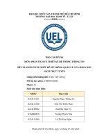 Môn phân tích và thiết kế hệ thống thông tin Đề tài phân tích thiết kế hệ thống quản lý cửa hàng bán sách trực tuyến