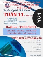 Toán 11   tuyển tập 95 Đề thi giữa kì  cuối kì 1