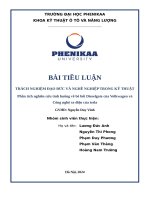 Tiều luận trách nghiệm Đạo Đức và nghề nghiệp trong kỹ thuật phần tích nghiên cứu tình huống về bê bối dieselgate của volkwagen và công nghệ xe Điện của tesla