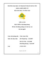 Tiểu luận học phần hệ thống nhúng Đề bài hệ thống nhúng trò chơi xúc xắc cho hai người