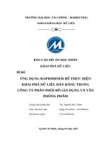 Ứng dụng rapidminer Để thực hiện khai phá dữ liệu bán hàng trong công ty phân phối Đồ gia dụng và văn phòng phẩm