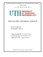Báo cáo thực tập khung  gầm Ô tô
