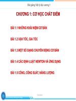 Bài giảng Vật lý đại cương 1, chương 1 Cơ học chất điểm