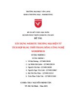 Xây dựng website thương mại Điện tử tích hợp blog thời trang bằng công nghệ wordpress