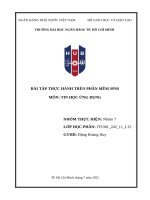 Bài tập thực hành trên phần mềm spss môn tin học Ứng dụng