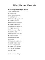 Tiếng  hàn giao tiếp cơ bản