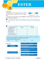 Bài 1_Ester Hóa 12 kết nối tri thức