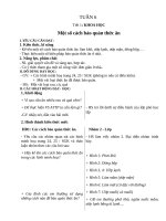 GIÁO ÁN LỚP 4 TUẦN 6