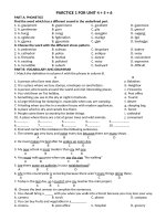 Parctice  for unit 4 + 5 + 6