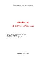 Sổ kế hoạch giảng dạy  huynh