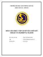 Báo cáo thực tập cơ sở vật chất kỹ thuật và nghiệp vụ ngành