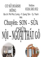 Tờ rơi cơ sở hoành hồng sơn sửa nội ngoại thất
