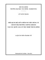 Mối quan hệ giữa niềm tin tiêu dùng và chỉ số thị trường chứng khoán tại các quốc gia có thu nhập trung bình