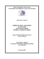 Tóm Tắt Appreciation And Force In English And Vietnamese Sports Commentaries (Đánh Giá Và Lực Trong Bình Luận Thể Thao Tiếng Anh Và Tiếng Việt).Pdf