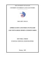 Appreciation And Force In English And Vietnamese Sports Commentaries (Đánh Giá Và Lực Trong Bình Luận Thể Thao Tiếng Anh Và Tiếng Việt)