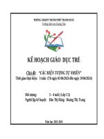 Mục tiêu nước và một số hiện tượng tự nhiên