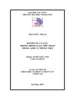 Tóm Tắt Tv Appreciation And Force In English And Vietnamese Sports Commentaries (Đánh Giá Và Lực Trong Bình Luận Thể Thao Tiếng Anh Và Tiếng Việt).Pdf