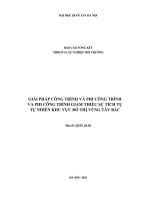 00060000736 giải pháp công trình và phi công trình và phi công trình giảm thiểu sự tích tụ tự nhiên khu vực Đô thị vùng tây bắc