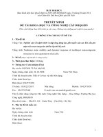 00060000703 thuyết minh nghiên cứu Ổn Định tĩnh và Đáp Ứng Động lực phi tuyến của các kết cấu pin mặt trời nanocomposite nhiều lớp thế hệ mới