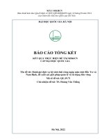 00060000750 Đánh giá dịch vụ hệ sinh thái rừng ngập mặn tỉnh bến tre và nam Định, Đề xuất các giải pháp quản lý và sử dụng bền vững